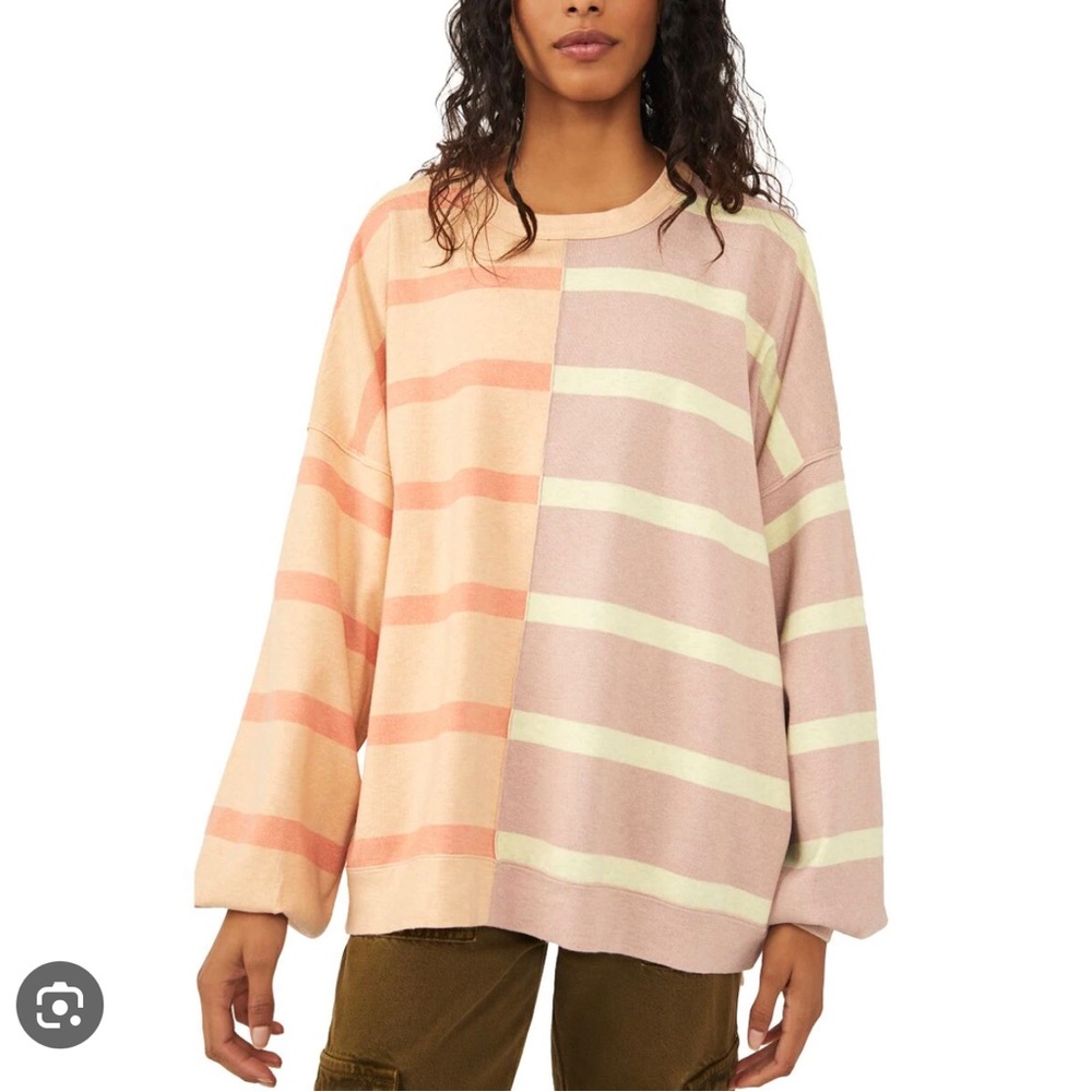Free People Uptown Stripe Pullover